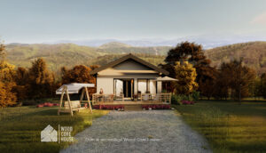 Projekt domu Magurski 04 - widok na obszerny taras